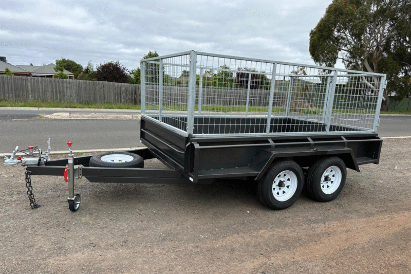 10x5 Tandem Heavy Duty Trailer With 3ft High Cage Double Axle