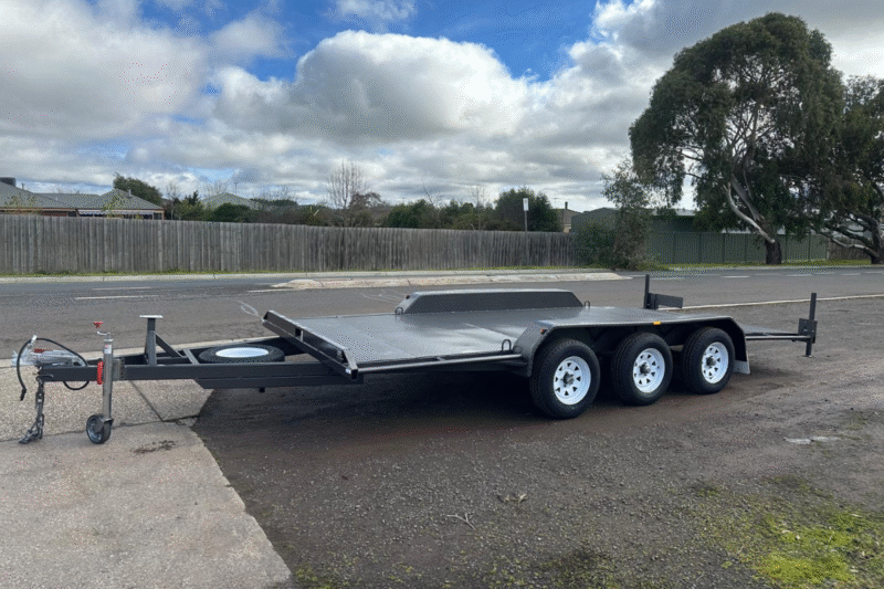 18×6’6″ Beaver Tail Tri Axle Car Carrier Trailer