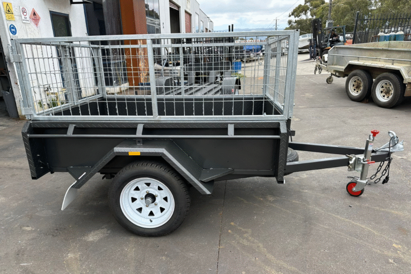 6x4 Single Axle Heavy Duty 2ft High Cage Trailer