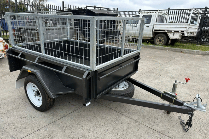 6x4 Single Axle Heavy Duty with 3ft High Cage Trailer