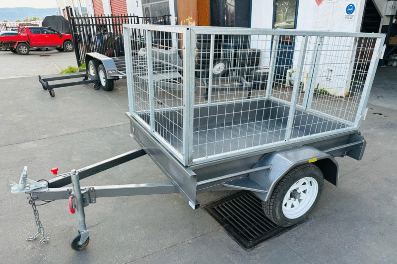 6×4 Single Axle Trailer with 2ft High Cage