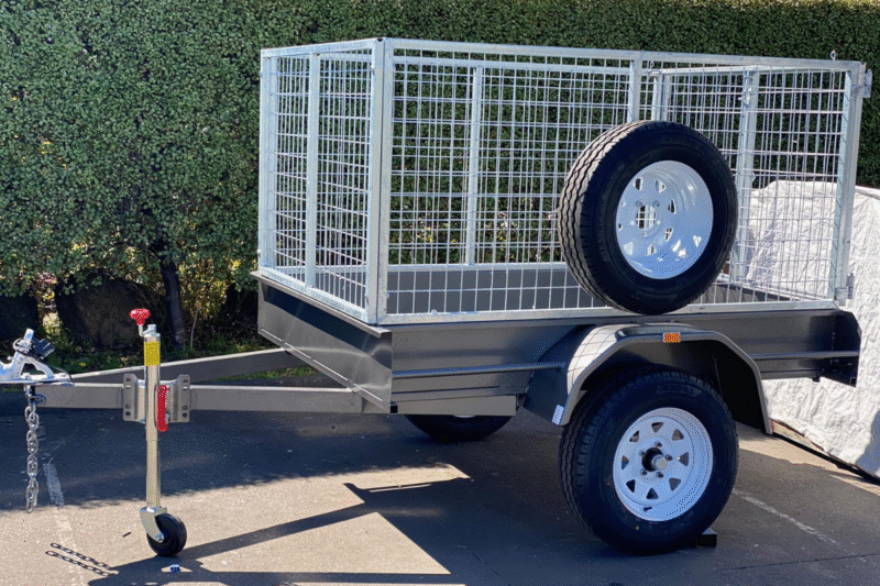 6×4 Single Axle Trailer with 3ft High Cage