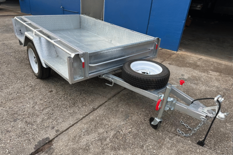7x4 Galvanised Box Trailer Single Axle