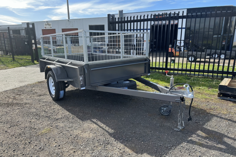 7x5 Single Axle Heavy Duty Trailer With 2ft High Cage