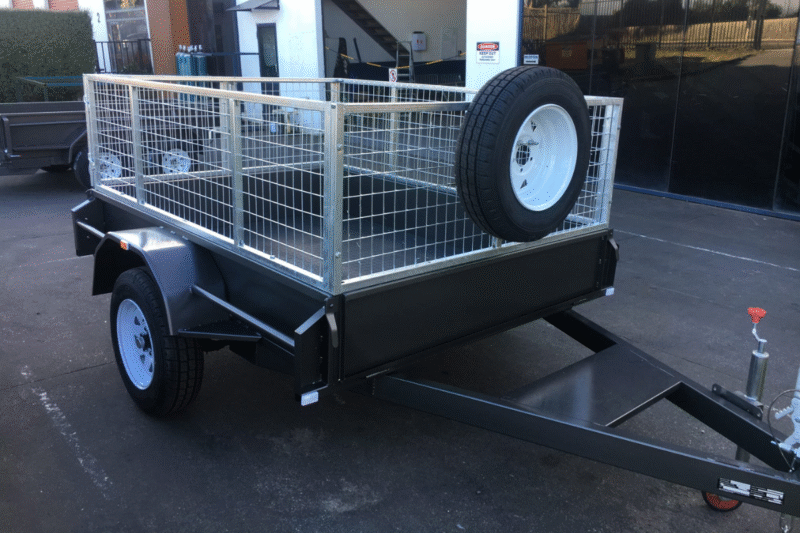 7x5 Single Axle Trailer With 2ft High Cage