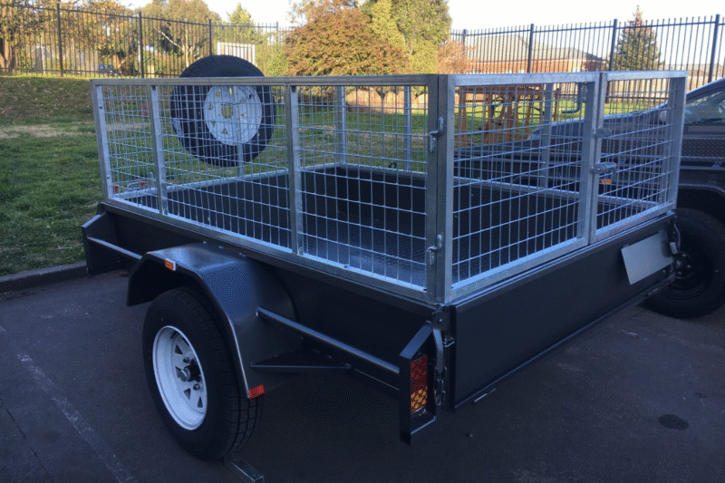 7x5 Single Axle Trailer With 3ft High Cage