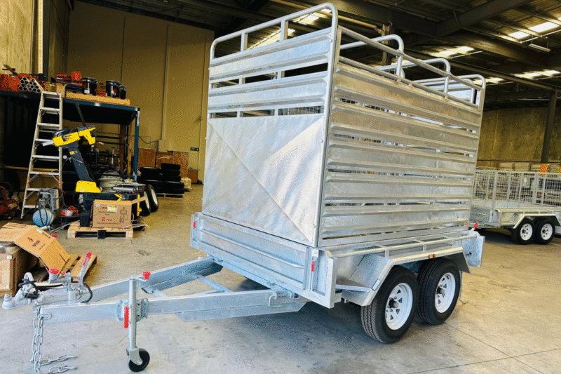 8x5 Tandem Stock Crate Trailer Heavy Duty